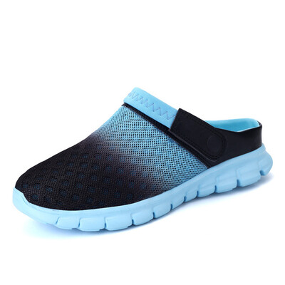 

2018 New Summer Sandals Men Women Mesh Shoes Mules Clogs Breathable Beach Slippers Male Water Hollow Aqua Wading Chaussure Homme