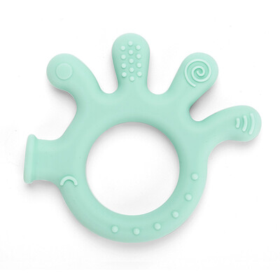

Liu Yan baby molar stick tooth gel newborn baby bite music silicone pacifier solid teeth LB6819 green octopus