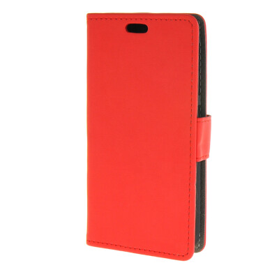 

MOONCASE Vivid colors Leather Wallet Card Slot Bracket Back Case Cover for HTC Desire 320 D320 Red