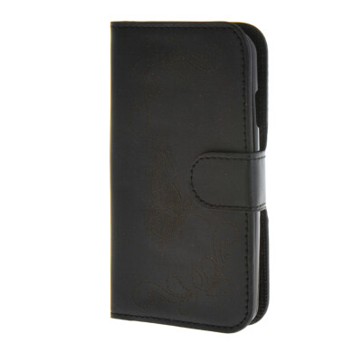 

MOONCASE Butterfly pattern Leather Flip Wallet Card Slot Stand Back Case Cover for Samsung Galaxy Z1 Z130H Black