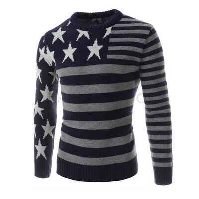 

Zogaa New Mens Knitwear European Style Five-pointed Star