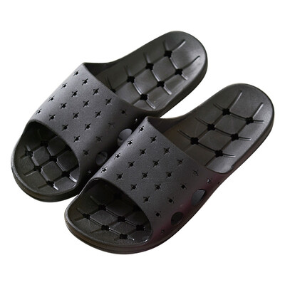 

Youka slippers men&women summer bathroom couple non-slip hollow leaking soft bottom thick sandals&slippers mens black 42-43 yards suitable for 41-42 feet