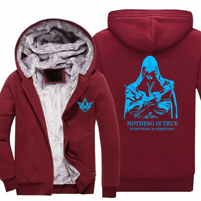 

2018 Game Luminous pattern Thicken Hooded Zipper Coat Jacket Sweatshirt USA SIZE free shipping Hoodies