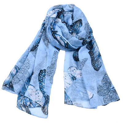 

Jeouly animals scarves women butterfly Echarpes Foulard Femm long voile scarf sunscreen shawls blue hijab wraps cachecol marcas