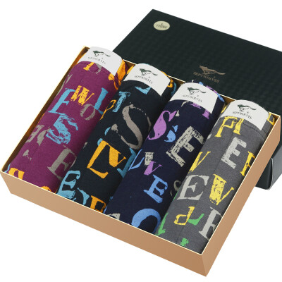 

Seven wolves men &39s underwear pure cotton briefs pants sexy printing men&39 s four pants 4 boxed