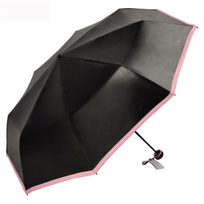 

Paradise umbrella black rubber series double black silk fine rubber cloth three fine rain black umbrella sun umbrella sun sun umbrella 31011 pink