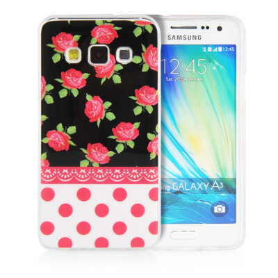 

MOONCASE Flowers Soft Flexible Silicone Gel TPU Skin Shell Back Case Cover for Samsung Galaxy A3