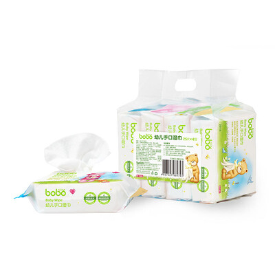 

music baby BOBO baby soft wipes hand-mouth 25 wet paper towel 4