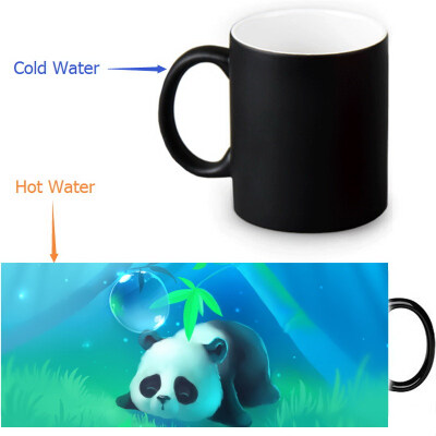 

Panda 350ml / 12oz Heat Reveal Mug Color Change Кофейная чашка Чувствительные морфинговые кружки Волшебная чашка для чайных чашек