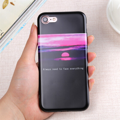 

Модные красивый закат кавычки мягкая задняя крышка для IPhone 6s плюс силиконовый чехол для телефона Капа Корпус для iphone x 7 8