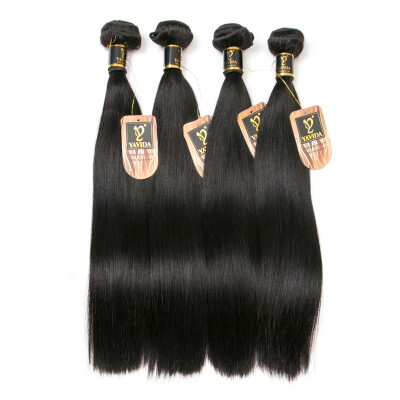 

YAVIDA 4 Bundles Peruvian Virgin Hair Straight 7A Grade Peruvian Straight Hair Weave Tissage Bresilienne Human Hair bundle