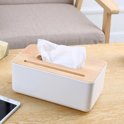 

Shoujie desktop oak tissue box creative living room paper towel box rectangular paper tissue box storage box