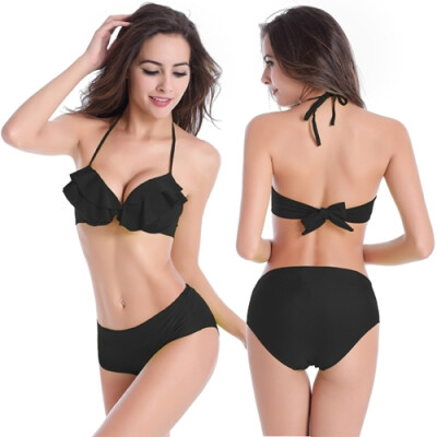 

Горячие оптовые продажи Flipped Top Underwired Cup Бикини Beachwear Высокая талия Купальник