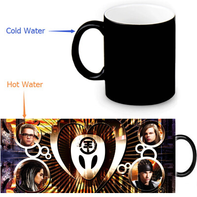 

Tokio Hotel 350ml12oz Heat Reveal Mug Color Change Coffee Cup Sensitive Morphing Mugs Magic Mug Milk Tea Cups