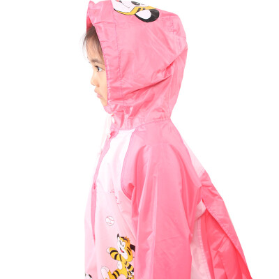 

Paradise umbrella waterproof children cute type jumping tiger backpack type with book bag bit raincoat pants  code pink D012