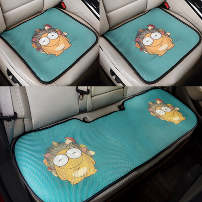 

Purple wind chime car seat three-piece summer 3D cartoon ice silk single piece without backrest car seat four seasons universal car mat non-slip office seat cushion KT 3 piece set of hedgehog