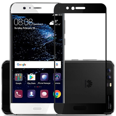 

ESCASE Huawei P10 Plus закаленная пленка полное покрытие HD взрывозащищенный анти-отпечаток пальца мобильный телефон пленка полноэкранная система черный