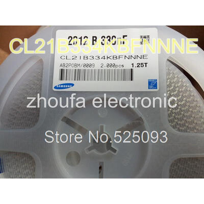

2000pcs/lot CL21B334KBFNNNE CAP CER 0.33UF 50V 10% X7R 0805 334K 330NF SMD Capacitors