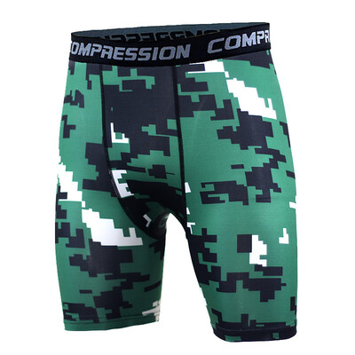 

male Tight training motion Bodybuilding shorts moisture absorption Perspiration Fast drying Run camouflage shorts Tight trousers