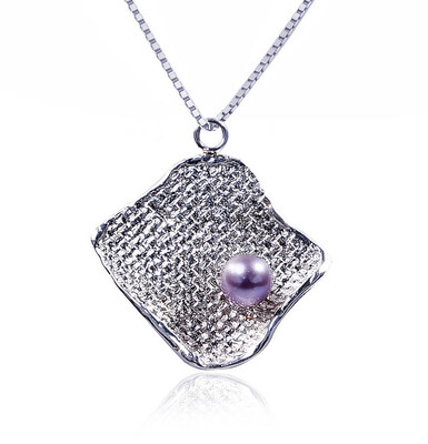 

Handmade Jewelry Gift 925 sterling Silver Necklace ARTDOU Pearl Pendant for Women18"
