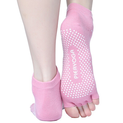 

Pierre yoga pieryoga defensive leak finger five fingers yoga socks pink