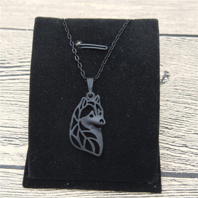 

New Siberian Husky Necklace Trendy Style Siberian Husky Pendant Necklace Women Pet Jewellery Fashion Animal Dog Jewellery