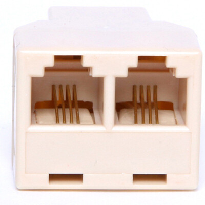 

Shanze SAMZHE SZ-6002 telephone line one sub-two transfer box extension 1 minute 2 a turn two through connector RJ11 three-way telephone splitter splitter