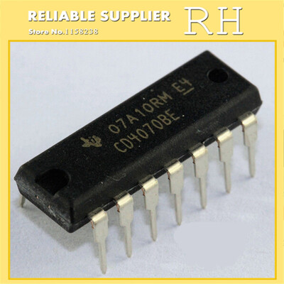 

100PCSlot CD4070BE CD4070 DIP14