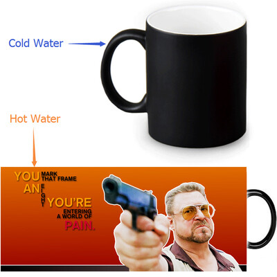 

The Big Lebowski 350ml12oz Heat Reveal Mug Color Change Coffee Cup Sensitive Morphing Mugs Magic Mug Milk Tea Cups