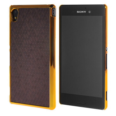 

MOONCASE Flash Flake Skin Gold Chrome Hard Back Case Cover for Sony Xperia M4 Purple