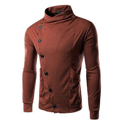 

Mens Fashion Turn Down Collar Personality Slim Cardigan Sweatshirt Coat Long Sleeve Casual Sweatshirt