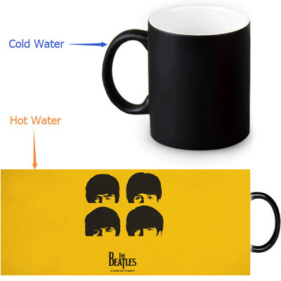 

The Beatles 350ml12oz Heat Reveal Mug Color Change Coffee Cup Sensitive Morphing Mugs Magic Mug Milk Tea Cups