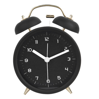 

Yuhuaze alarm clock creative mute lazy mechanical bell clock home small alarm clock student bedroom bedside clock black