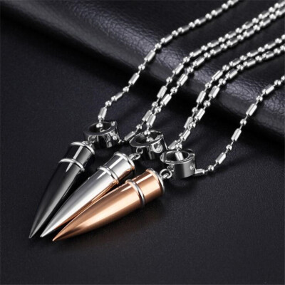 

Italian titanium steel bullet necklace style many colors