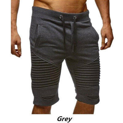 

Summer New Mens Sports Running Shorts Fitness Training Elastic Tie Pockets&Quick-drying Striped Pants