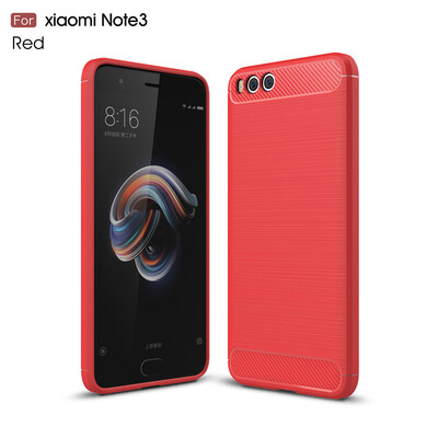 

For Xiaomi Note3 Carbon Fiber Phone Cases Soft Anti-Knock Cover For Xiaomi Note 3 case