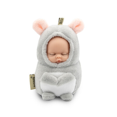 

BIEBER Mini Hanging Toy Doll Stuffed Doll 10cm Grey