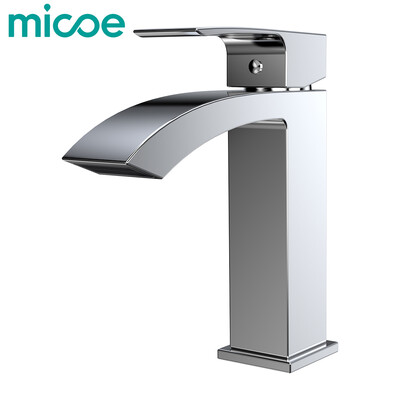 

Micoe Basin Faucet Ванная водопад Faucet Single Holder Single Hole Холодный и горячий смеситель Раковина для воды Современный кран
