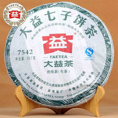 

2012 год TAETEA Dayi 7542 Batch 201 Сырье Puerh Tea Shen Puer Cake Sheng Puer 357 г, PC86 Aged puerh лучший органический чай