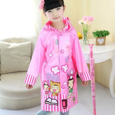 

(Kendo) children's raincoat with a package of primary school students poncho children's cartoon raincoat R1 pink cartoon XL code