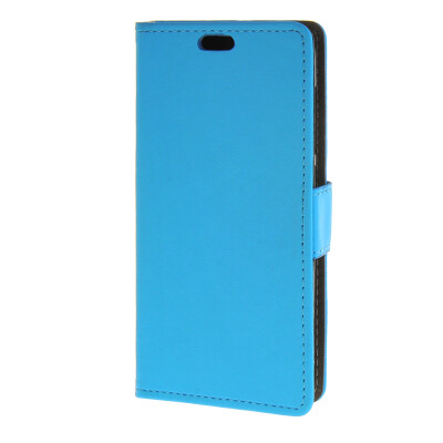 

MOONCASE Simple style Leather Wallet Flip Card Stand Back Case Cover for Huawei Ascend Y520 Blue