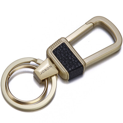 

【Jingdong Supermarket】 JOBON Zhongyin key chain ring car key chain chain fiber leather mother ring spring waist hanging ZB-8702G gold