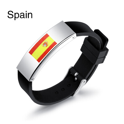 

National Flag Bracelets Bangles Portugal Russia England Australia Belgium Spain France Germany Brazil Fashion
