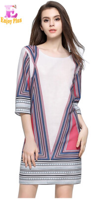 

XL XXL 3XL 4XL 5XL plus size new summer 2018 cotton linen digital print dresses for women large size half sleeve loose casual lady