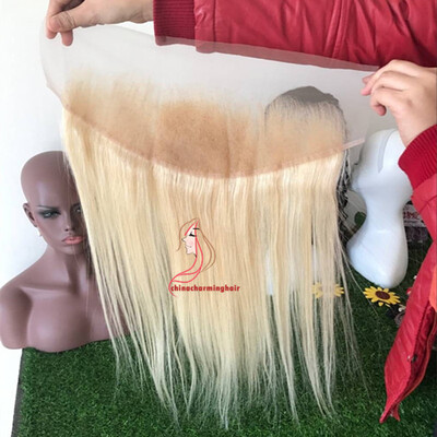 

613 Blonde Lace Frontal Closure Brazilian Straight Hair 13x4 Closure 100 Human Hair