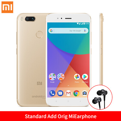 

Глобальная Версия Xiaomi Mi A1 4GB 32GB 5.5 " 1080P Snapdragon 625 Octa Core смартфон Dual 12MP камера Android Один отпечаток паль