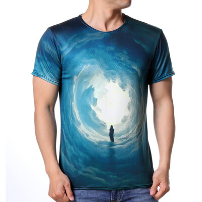 

Mens Fashion Pullovers Personality Printed Short Sleeves T-shirts