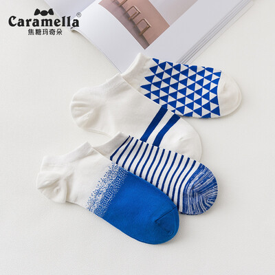 

Caramella socks mens boat socks casual sports cotton socks comfortable breathable shallow mouth socks 53454 maple leaf code