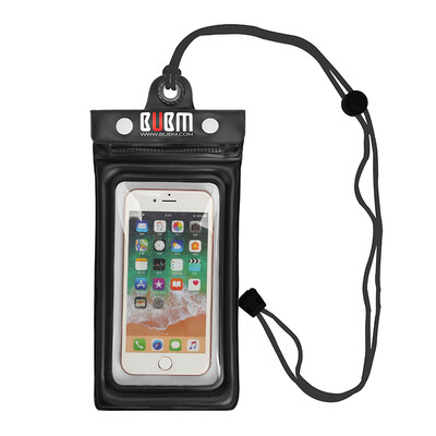 

Must be beautiful BUBM outdoor swimming mobile phone waterproof bag swimming underwater camera mobile phone diving set drifting touch screen air bag waterproof bag FSD-B external air bag black