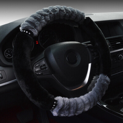 

Car winter General plush steering wheel cover soft imitation wool accessories